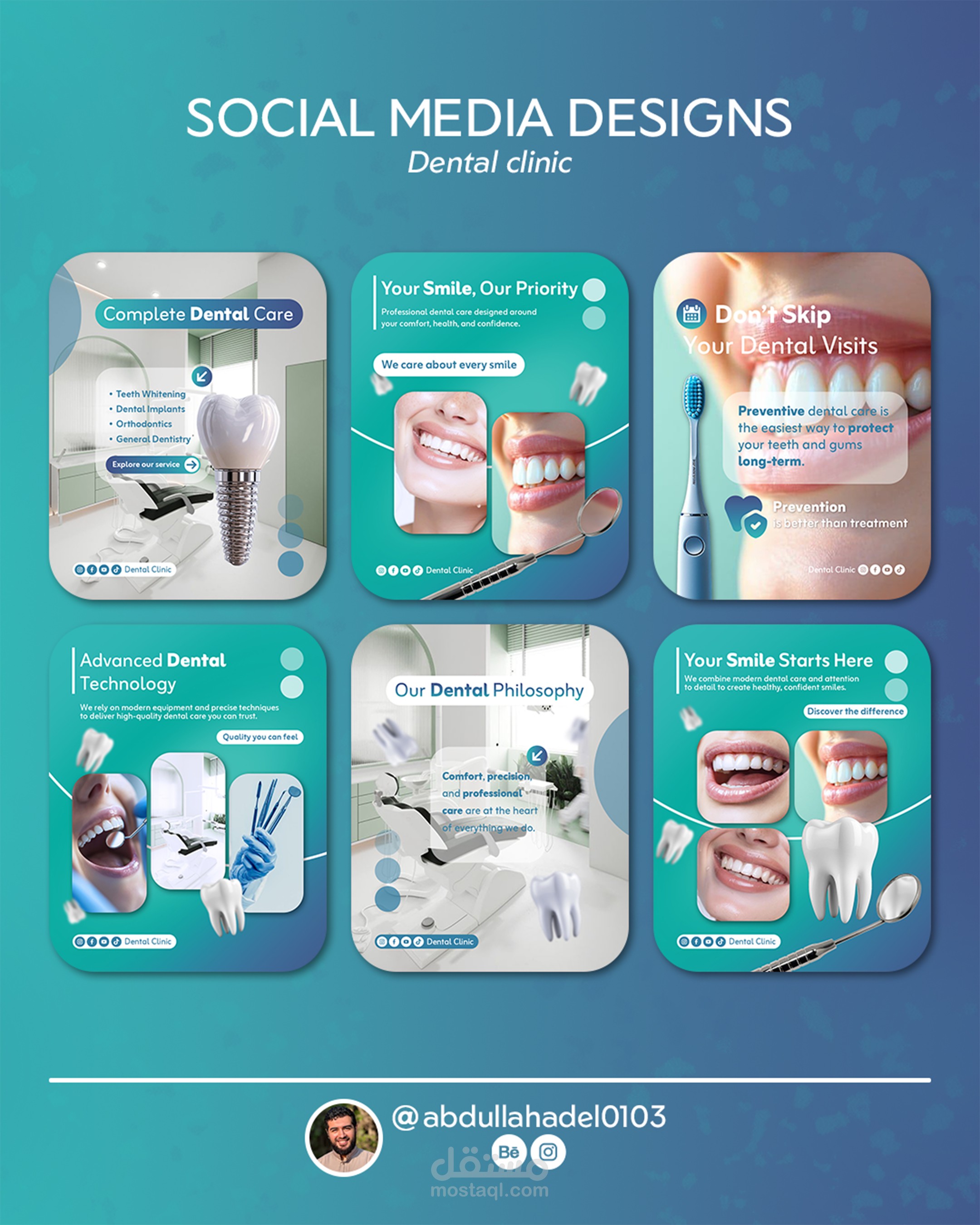 Dental Clinic Social Media Designs