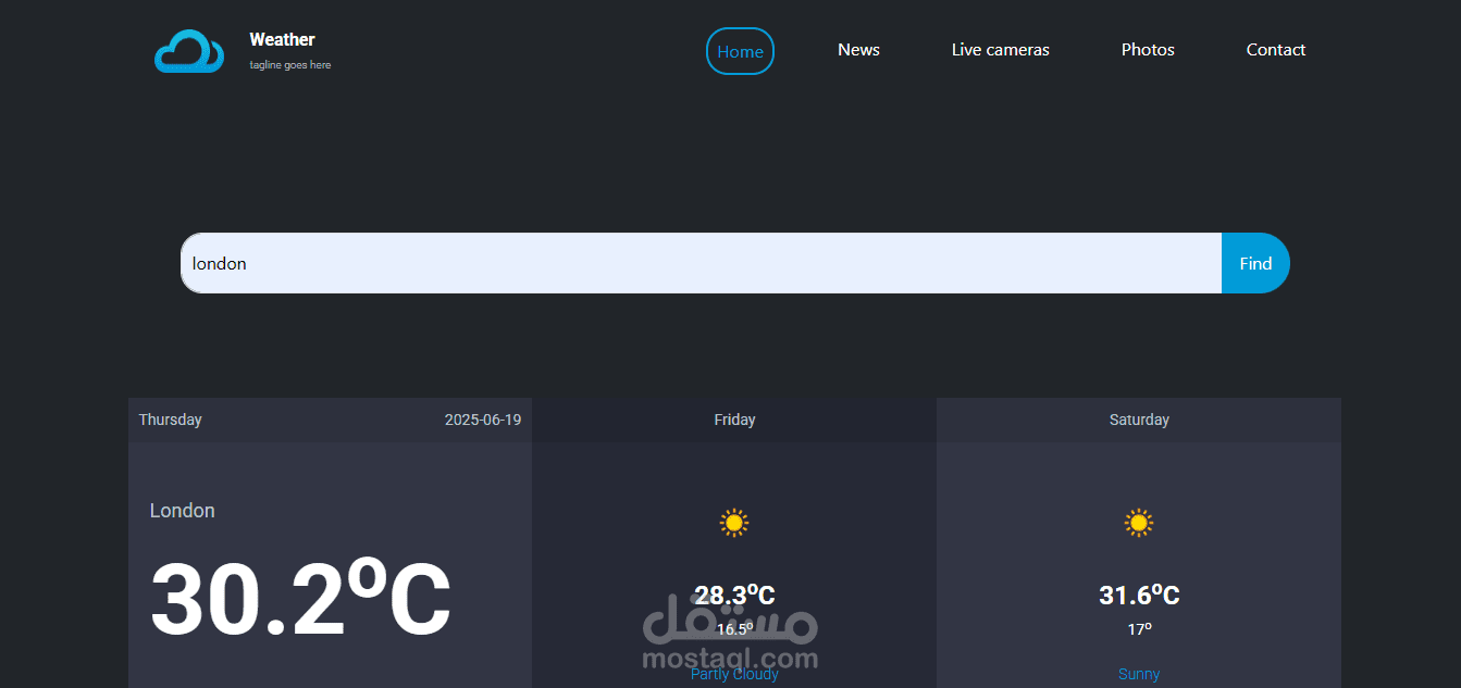 موقع لتحديد الطقس