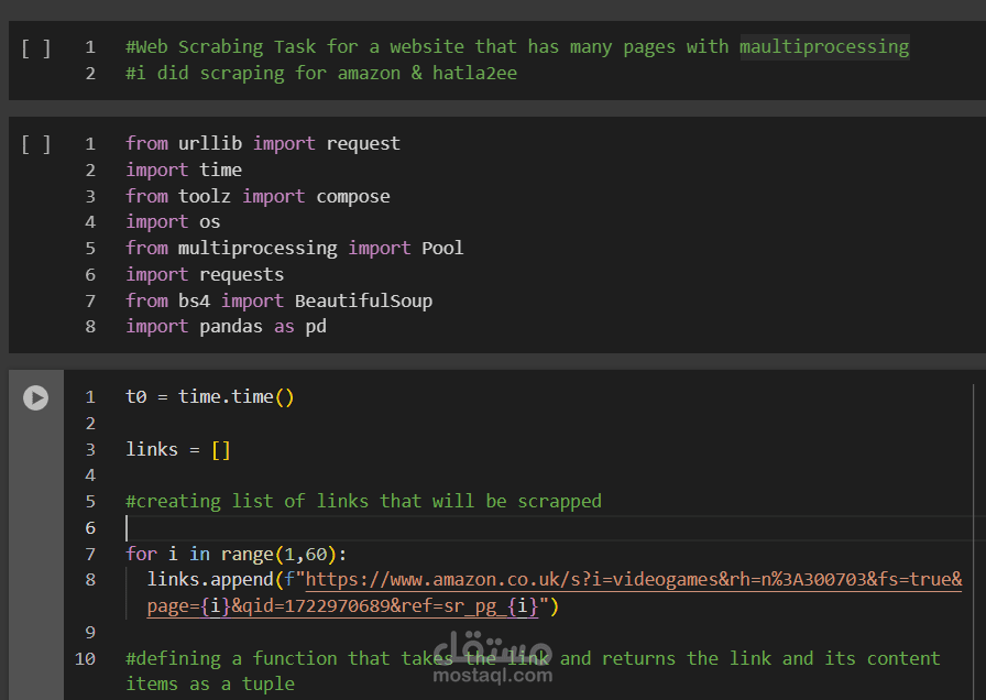 Web Scraping of Amazon & Hatla2ee websites