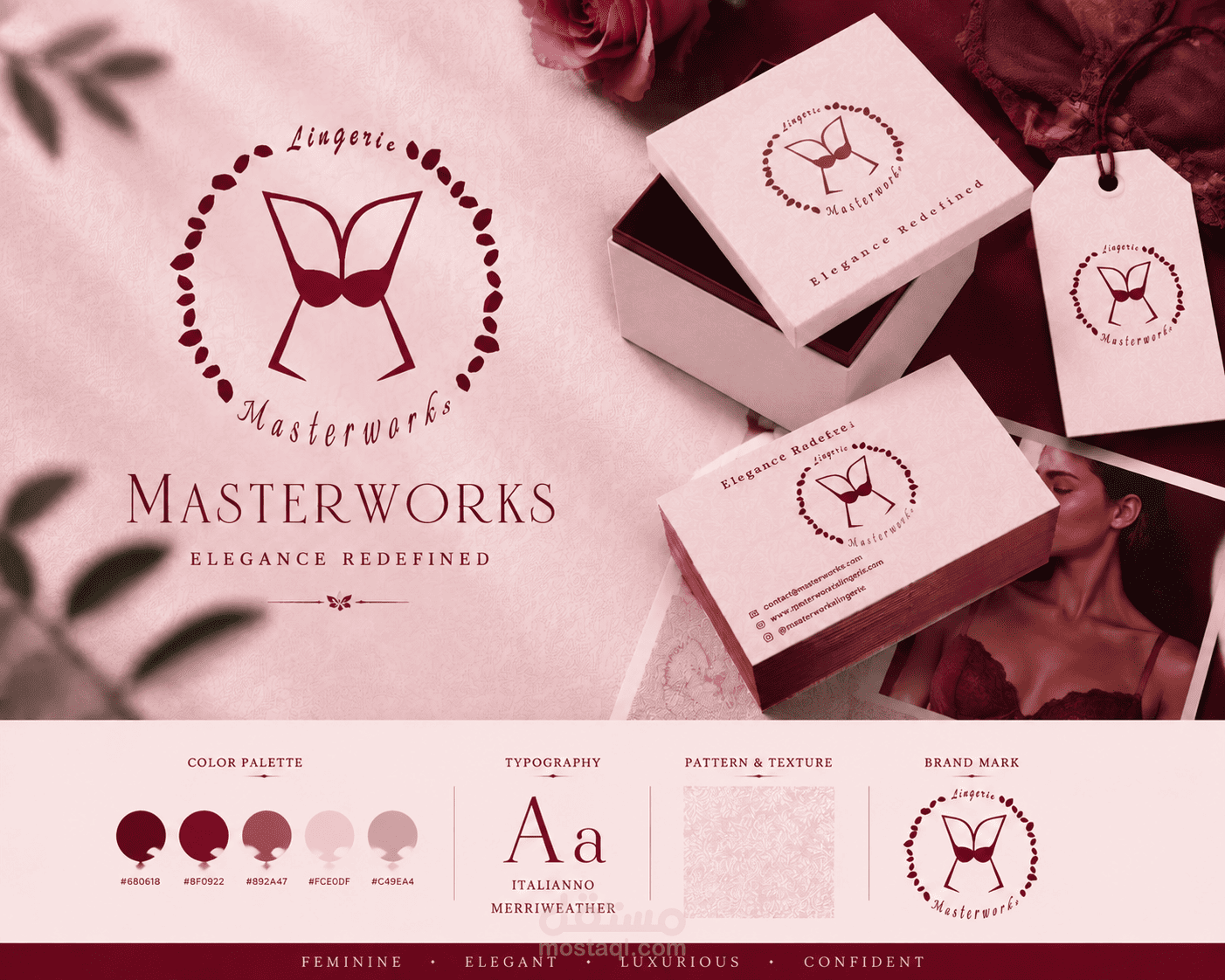 هوية بصرية لمعمل لانجري بإسم Masterworks