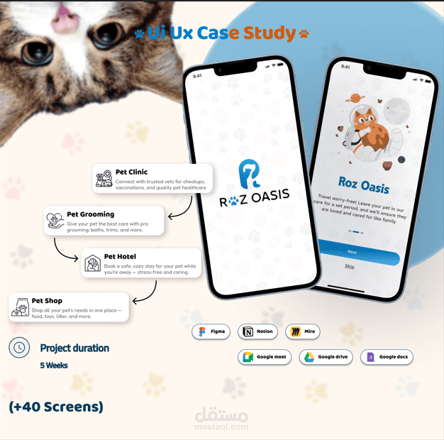 Roz Oasis Ui/Ux Case study (Mobile App)