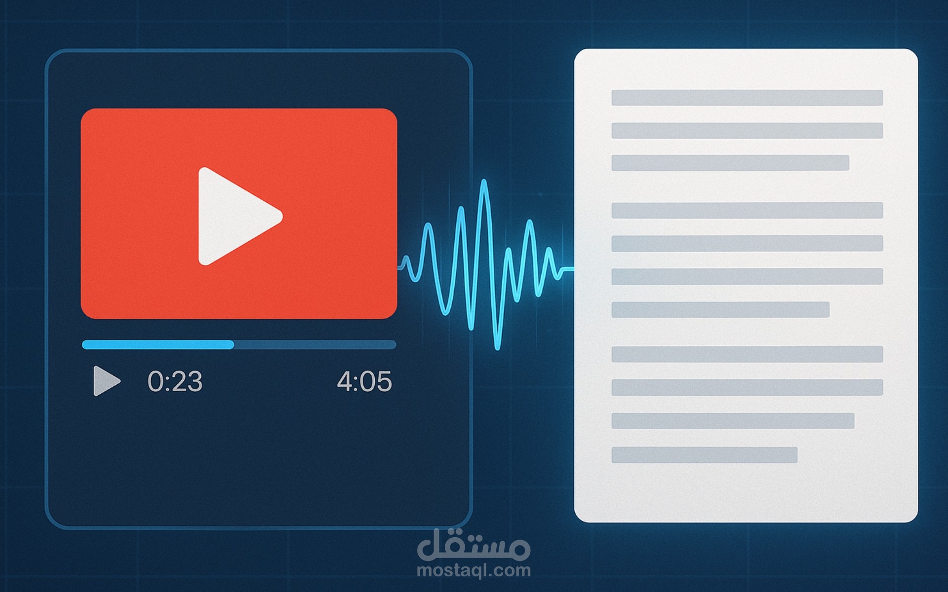 تفريغ فيديو مدته ساعة مع تنسيق ملف الوورد