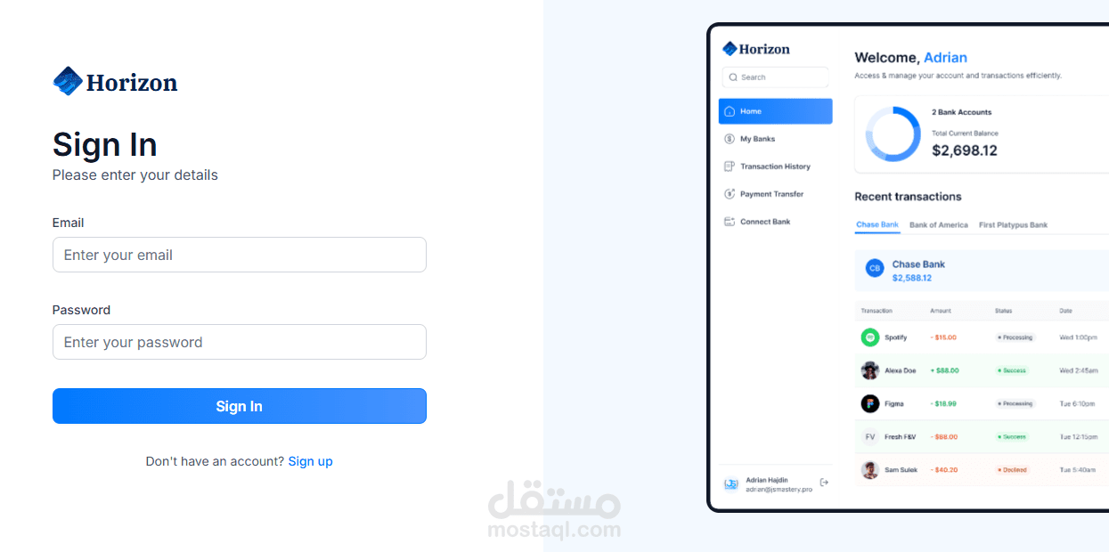 Horizon banking app
