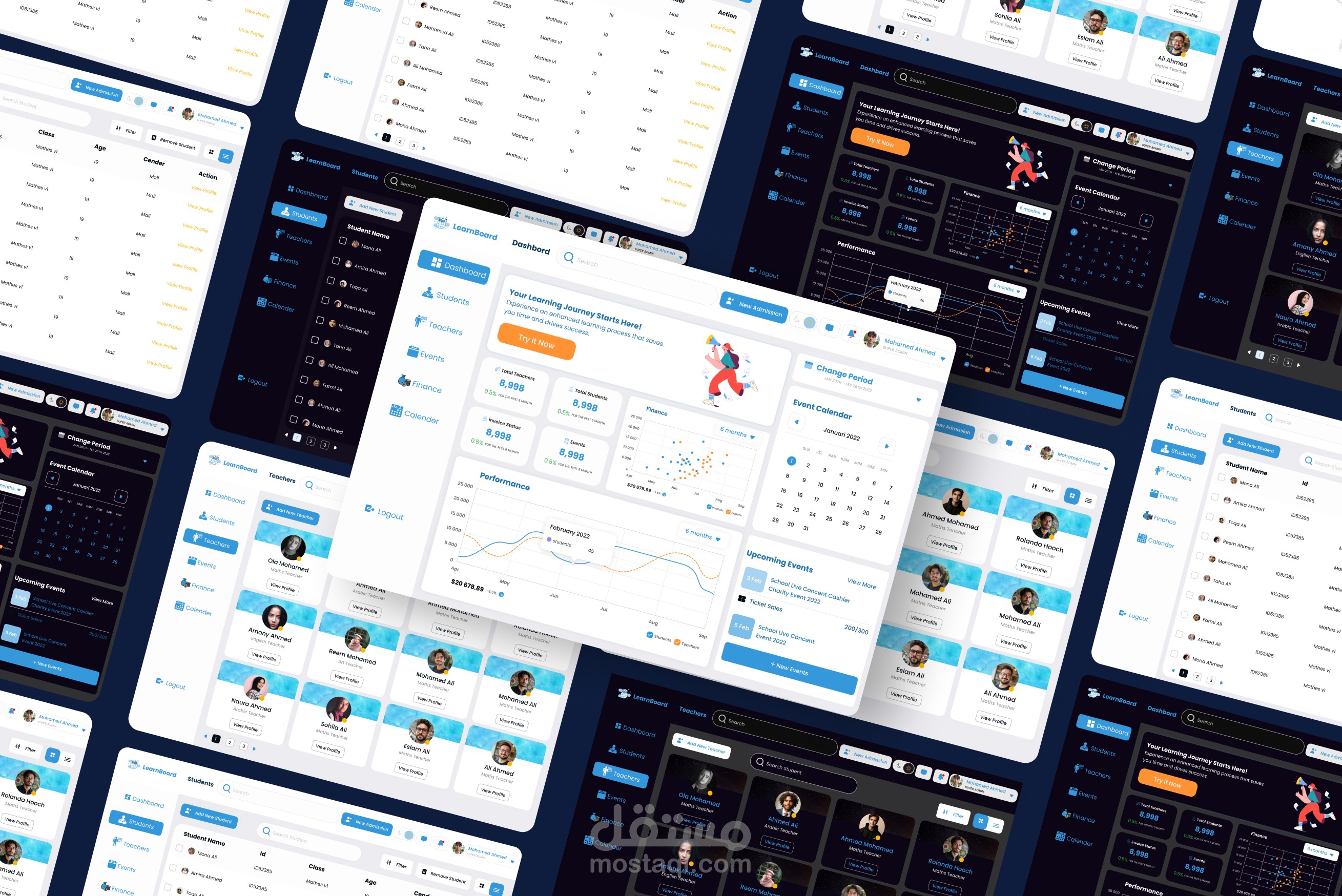 داش بورد لمدير أكاديمية تعليمية (Dashboard)