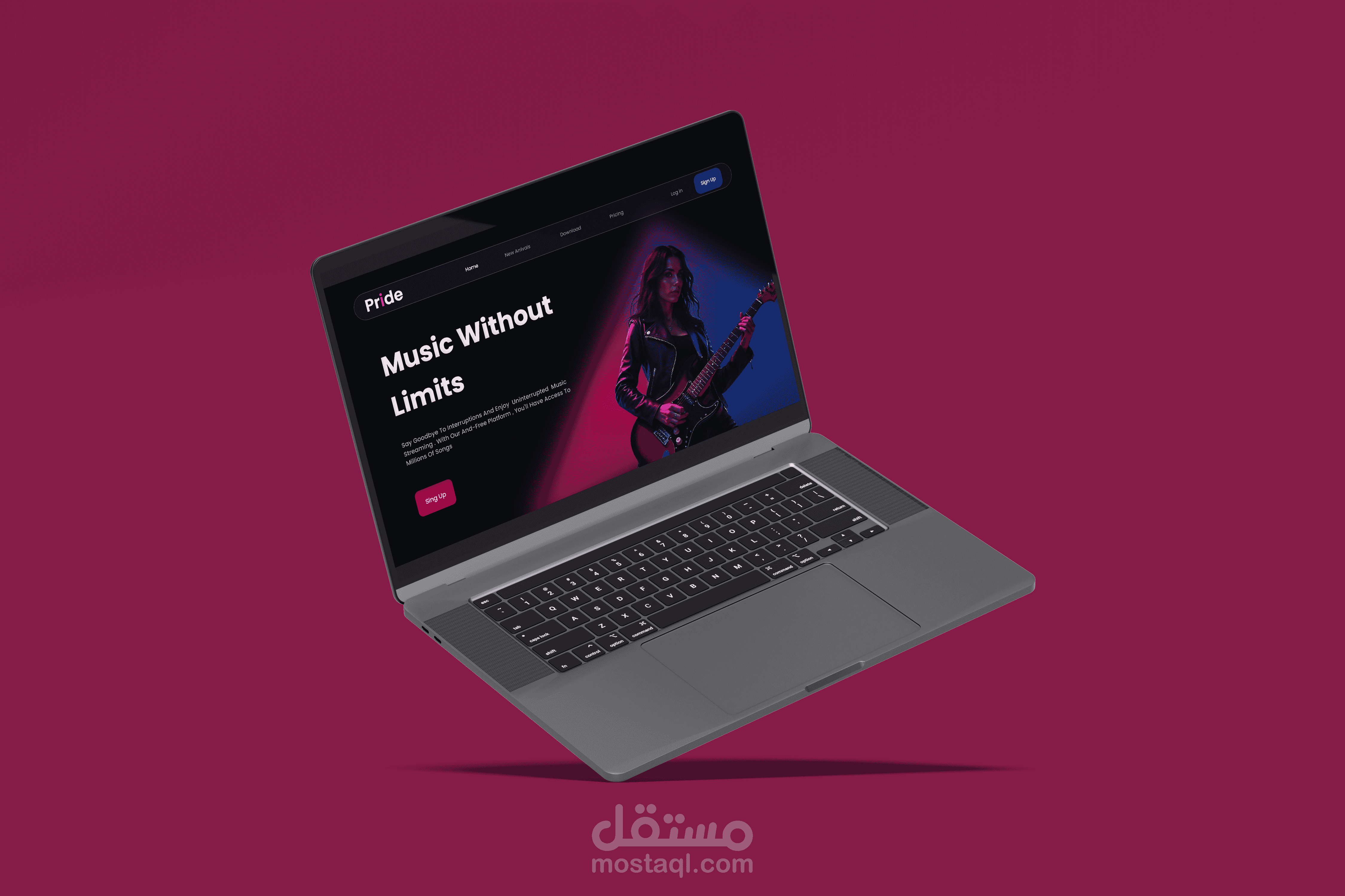 تصميم موقع موسيقى