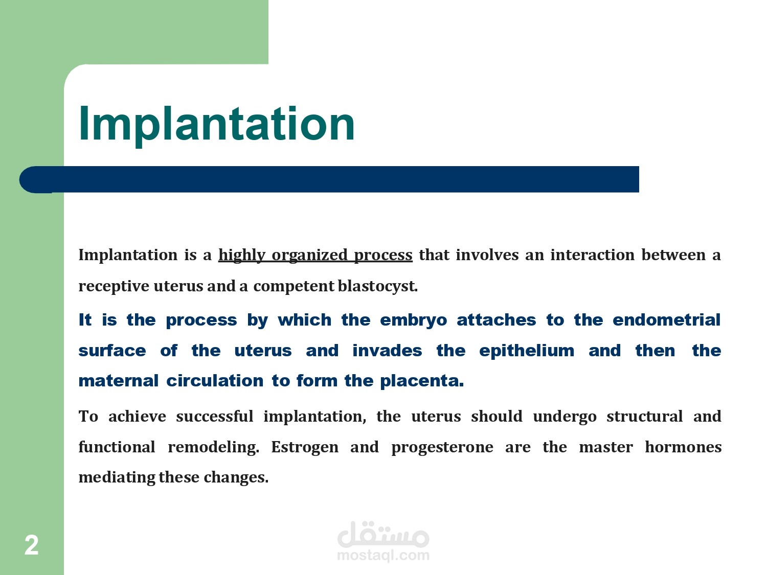 Abnormal implantation