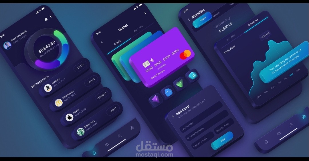 Wallet app design