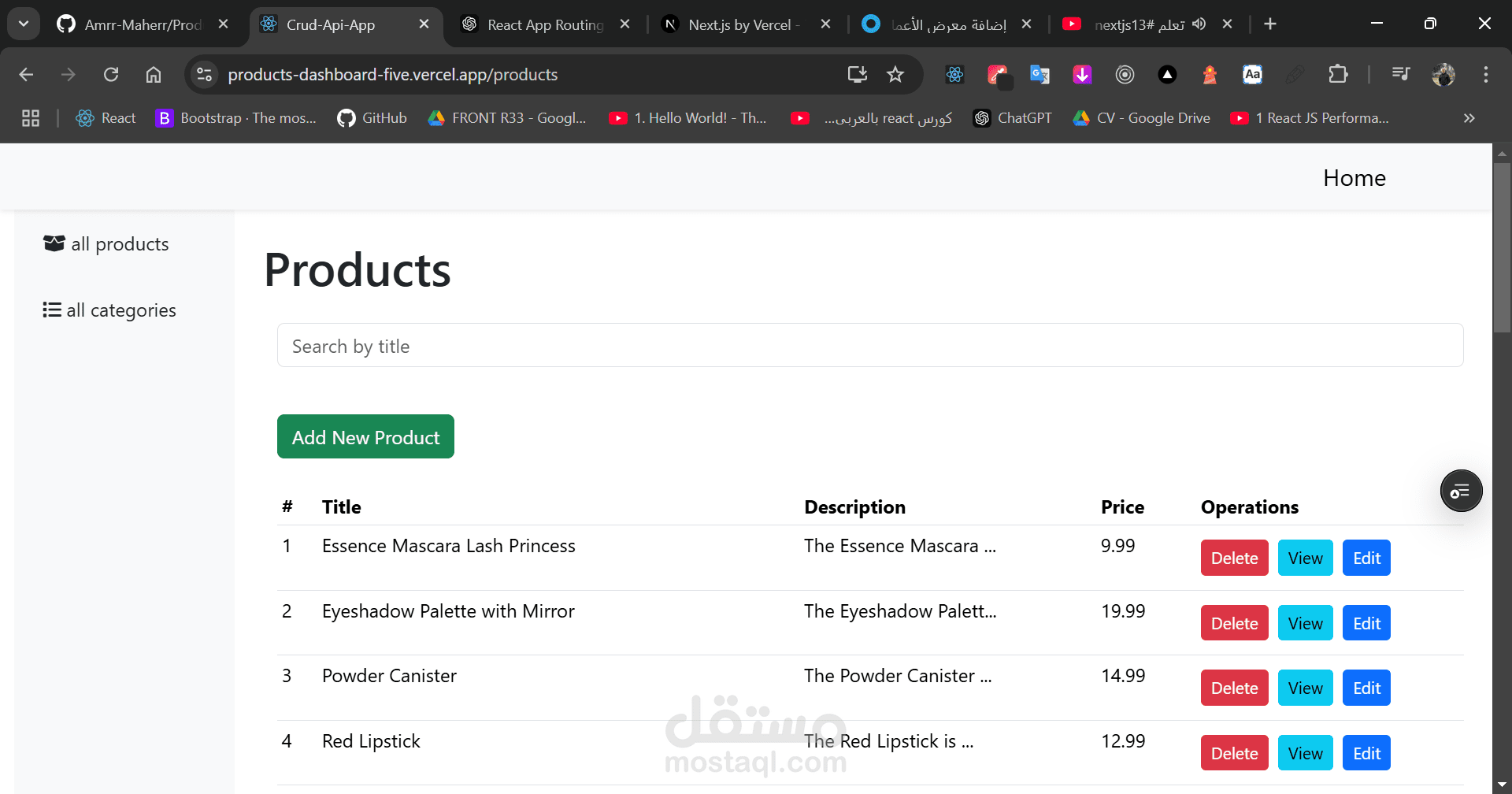 Products-Dashboard