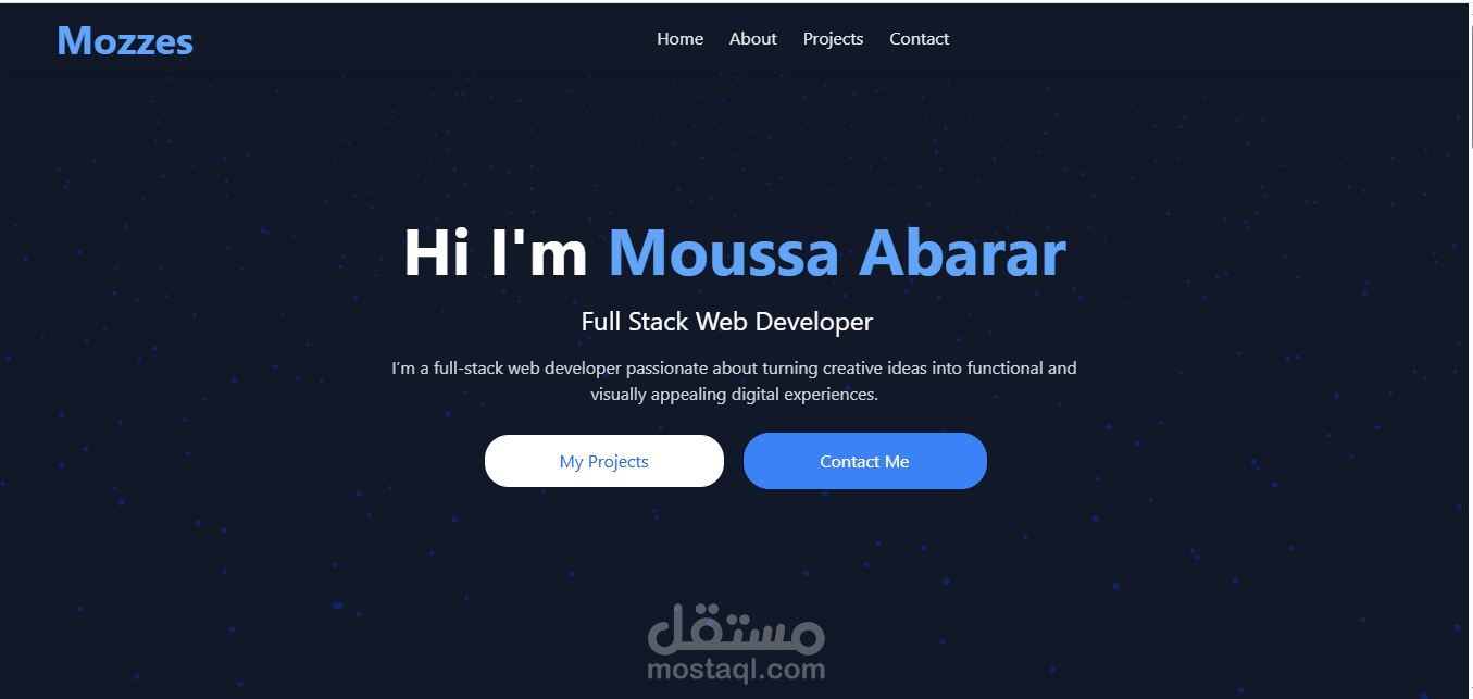 انشاء بورتفوليو باستخدام React و TailwindCSS