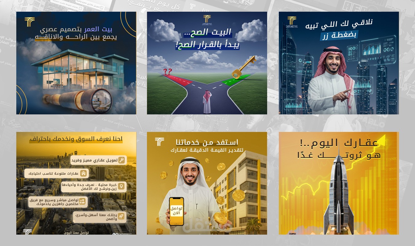 تصميمات سوشيال ميديا | (تصميمات لشركات عقارية)