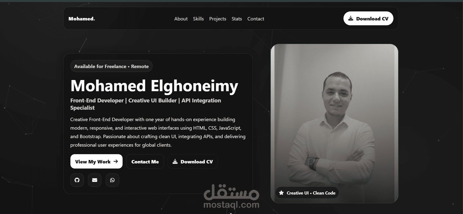 سأصمم لك موقع ويب احترافي باستخدام HTML, CSS, JavaScript