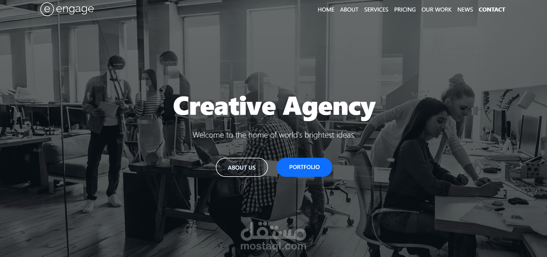 تصميم وتطوير موقع شركة إبداعية (Creative Agency Website)