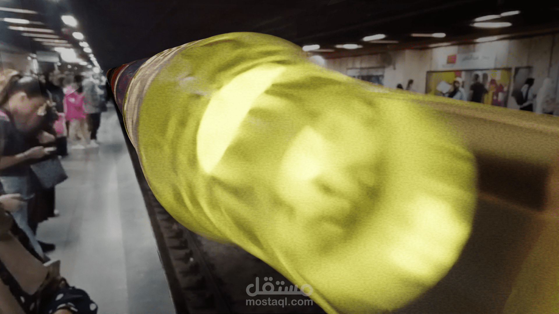 مشروع CGI: تحويل محطة مترو القاهرة إلى عرض زجاجات سبيرو سباتس