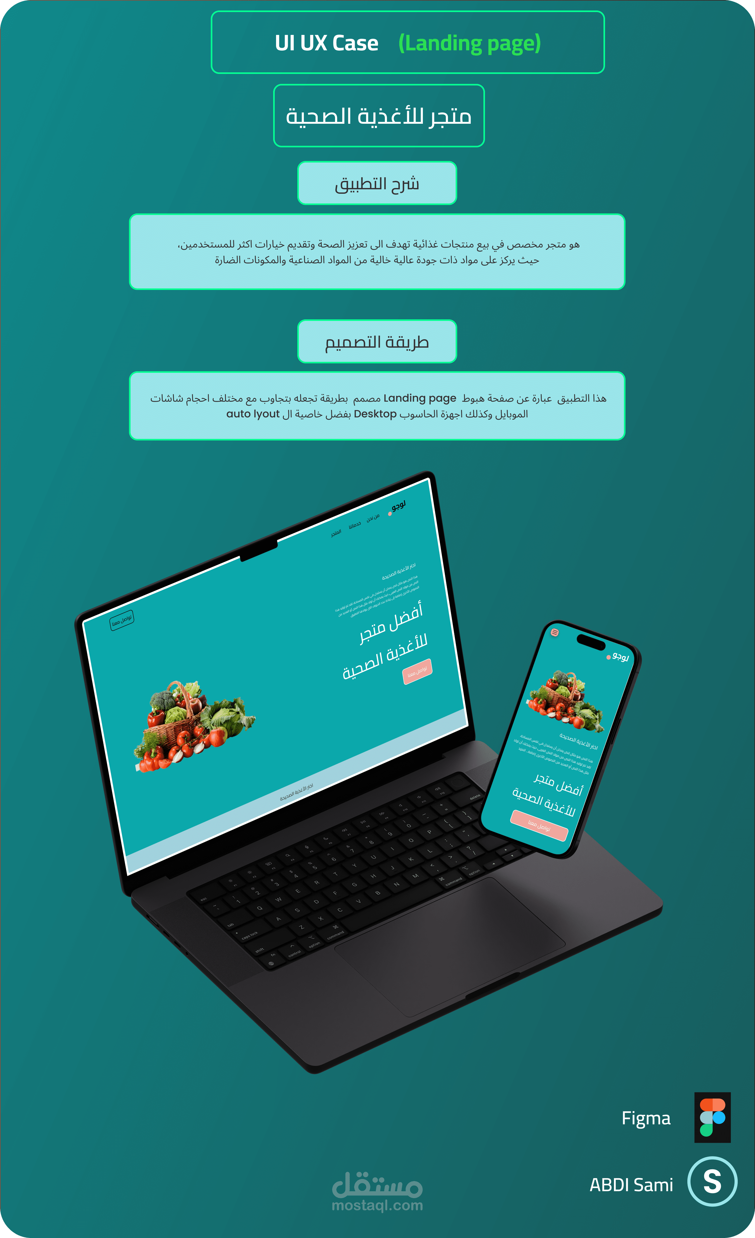 Landing page for Organics Food