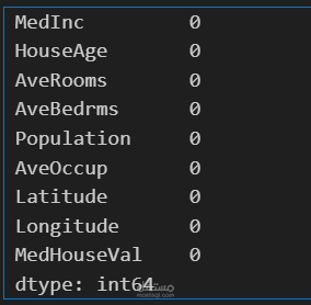 تنظيف ومعالجة بيانات مجموعة California Housing باستخدام بايثون