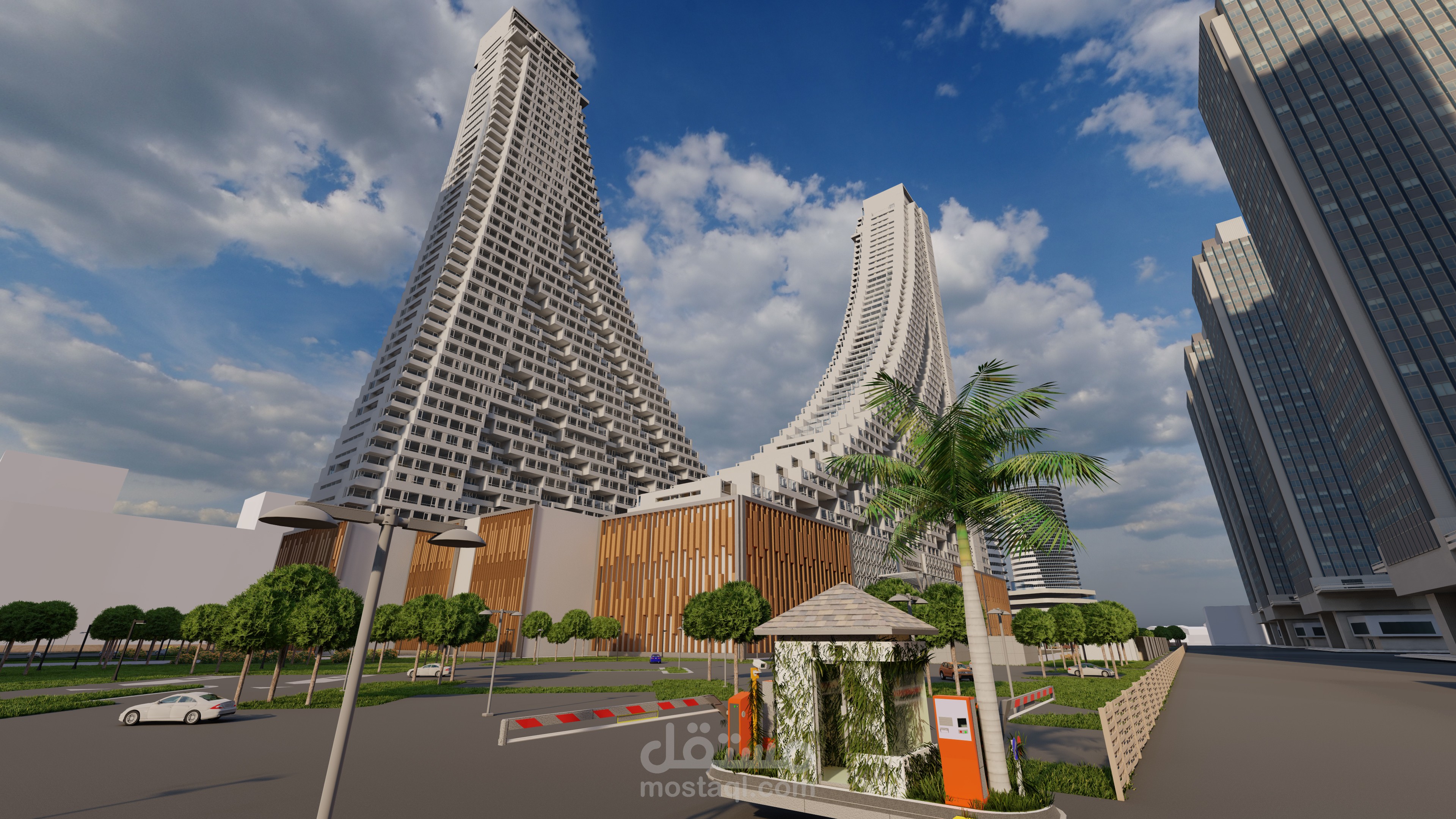 تصميم مشروع تجاري اداري سكني فندقي