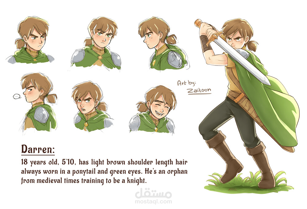 تصميم شخصية لسلسلة قصصية