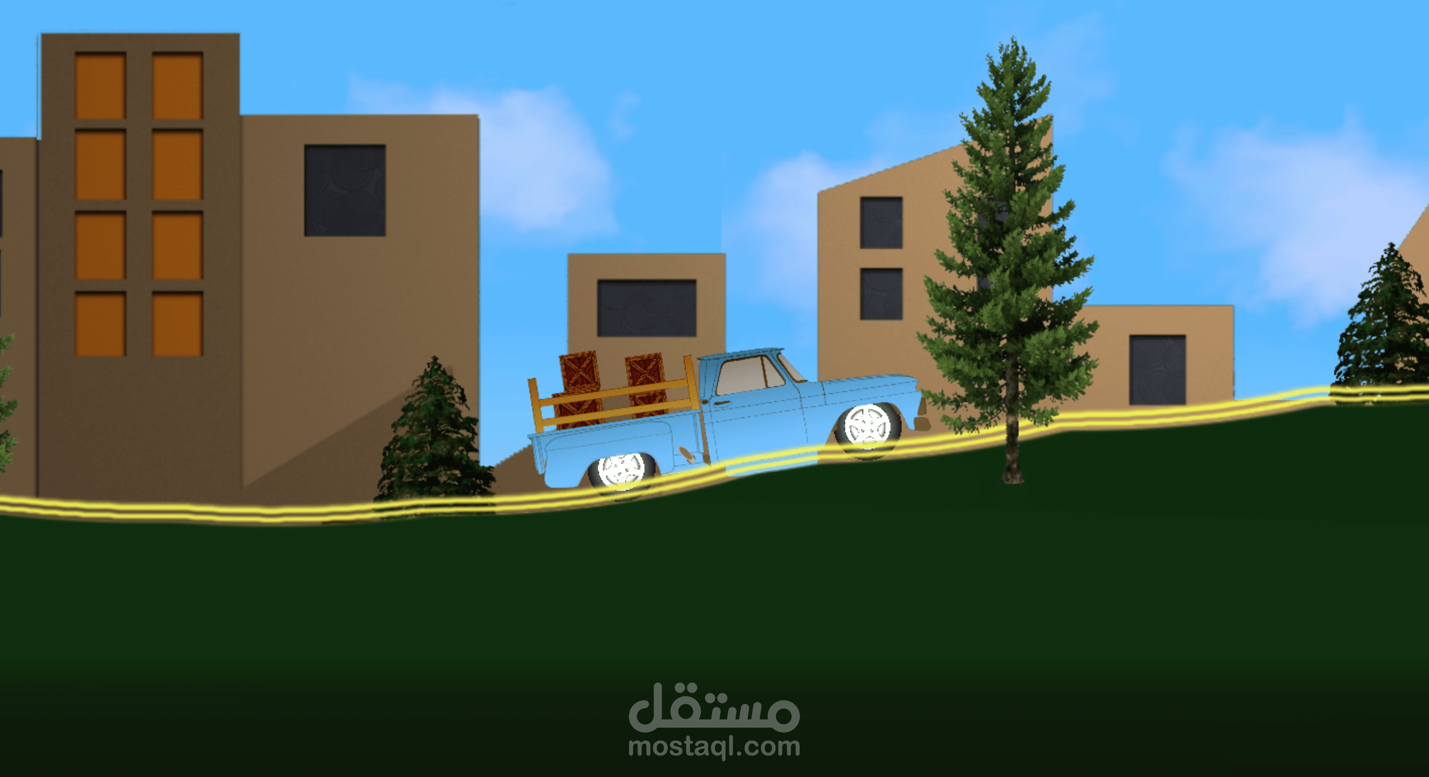 لعبة السيارة والصناديق (أندرويد) - لم تستكمل