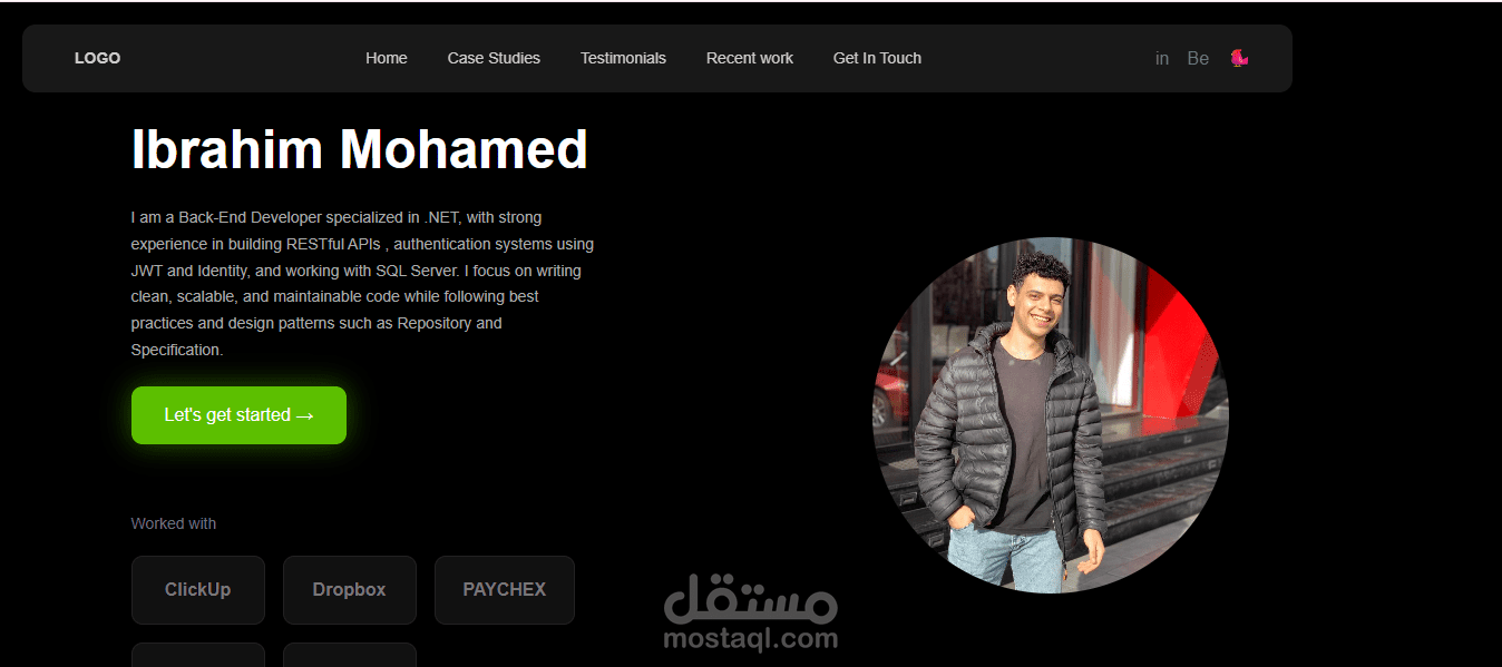 تصميم بوتفوليو بشكل احترافي و ديزاين عصري