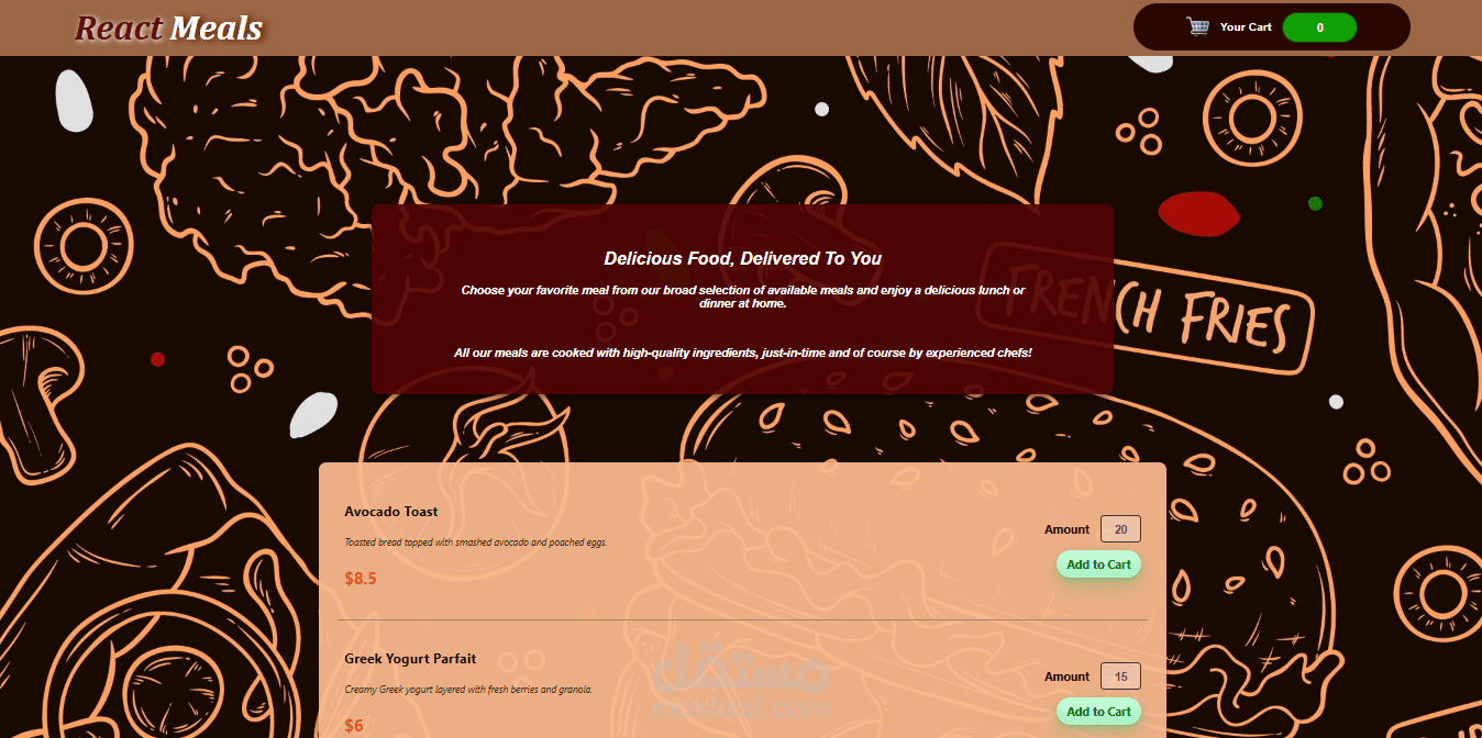 React Meals – Online Meal Ordering App