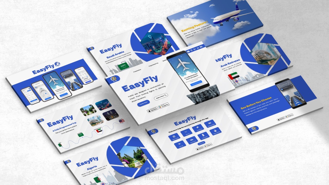 مشروع تطبيق وكالة سفر | عرض تقديمي وفيديو إبداعي