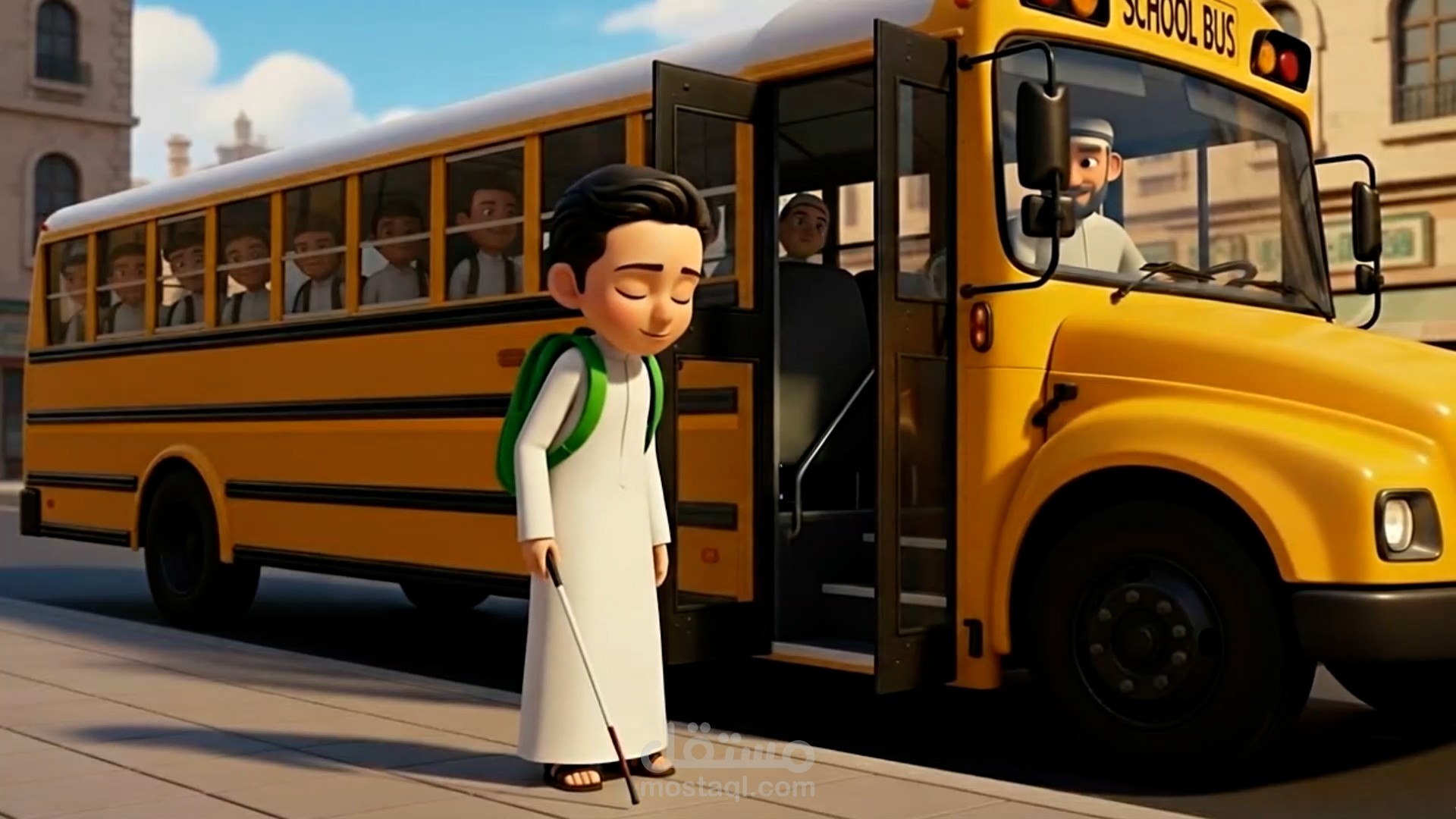 فيديو انميشن 3D  لصالح اليوم العالمي للعصاء البيضاء