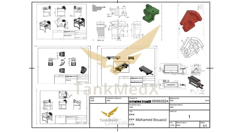 CAD drafter  & 3D modelling ,  industrial projects.