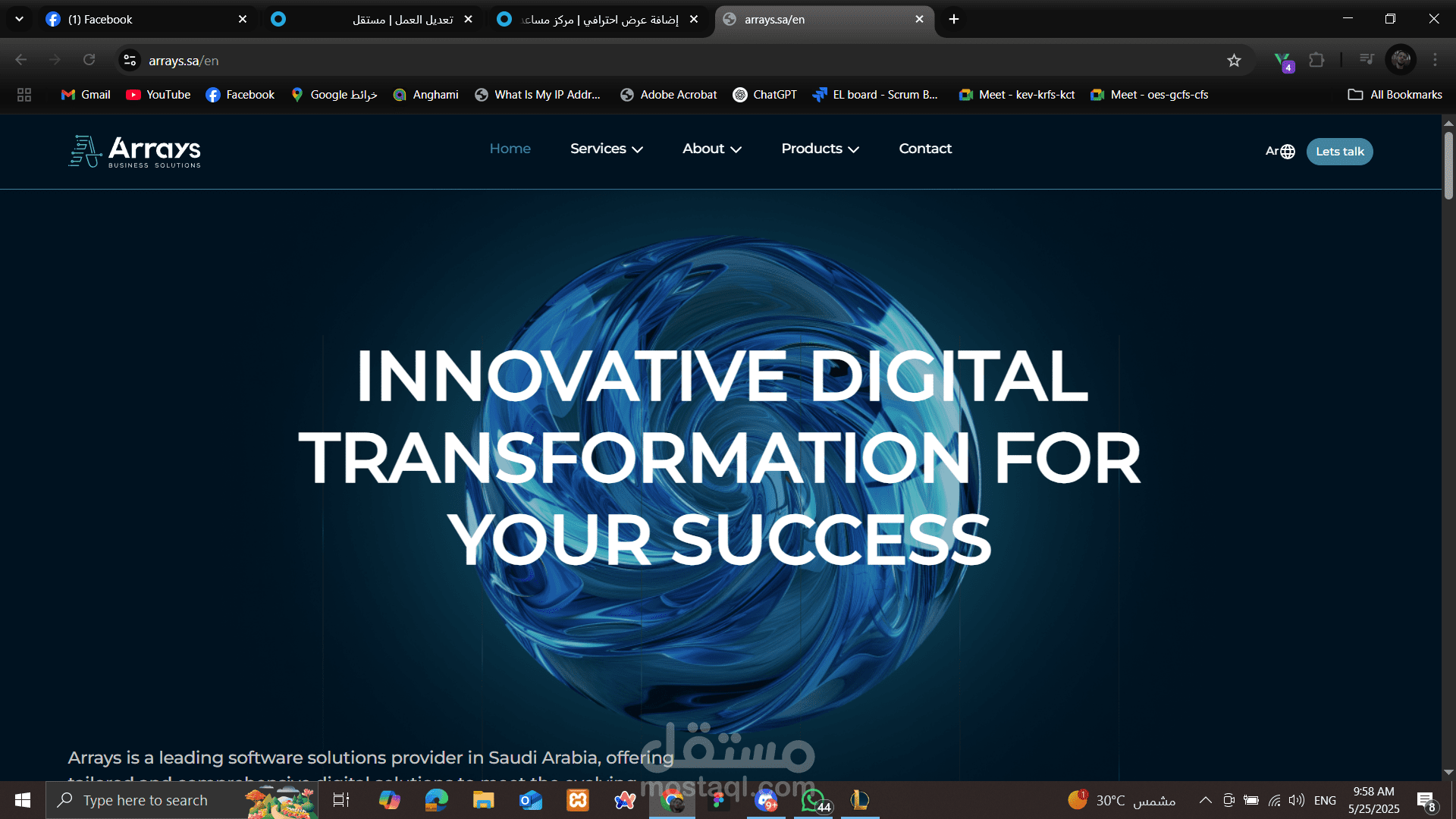 Website for a technical solutions company