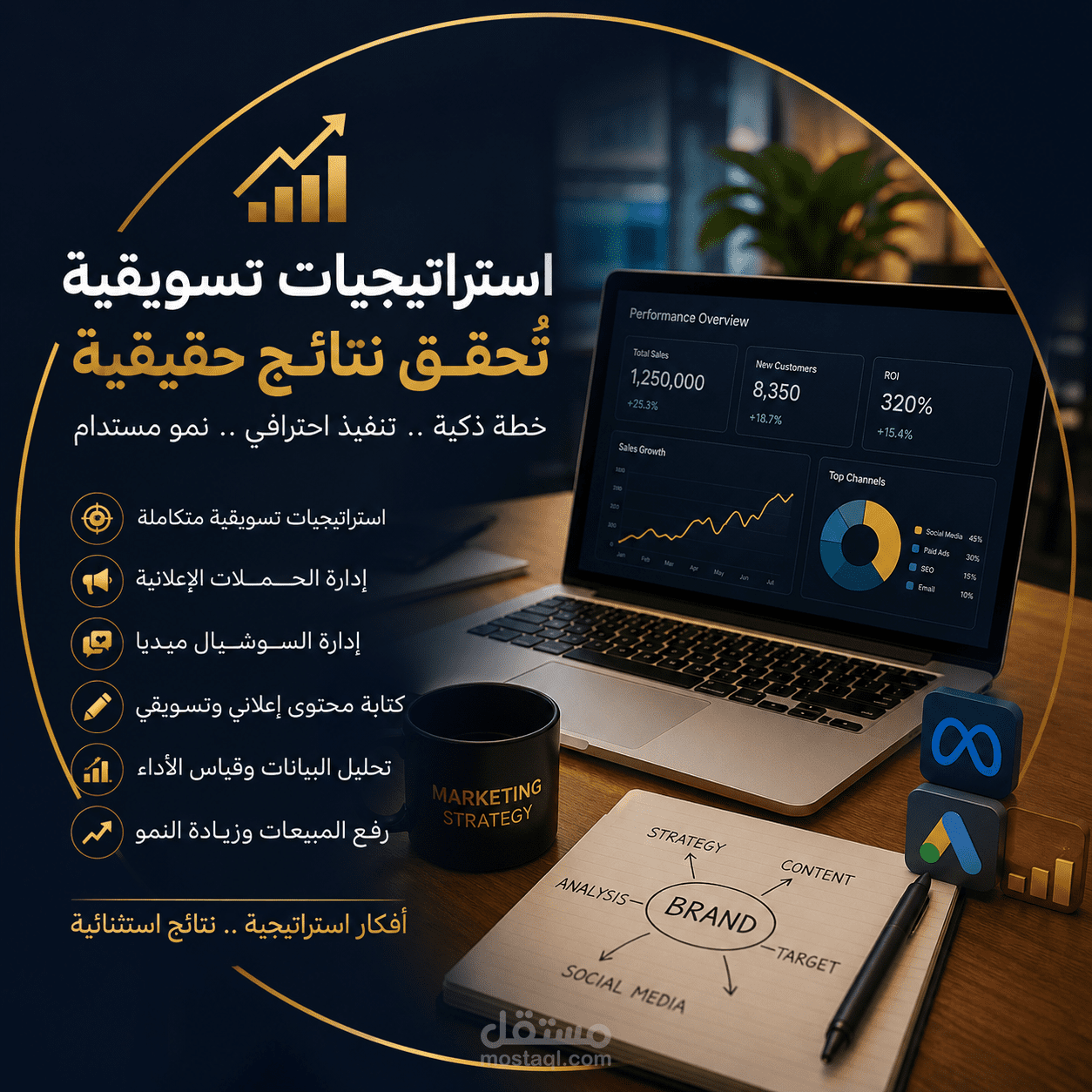 مدير تسويق رقمي | استراتيجيات تسويقية وحملات تحقق نتائج