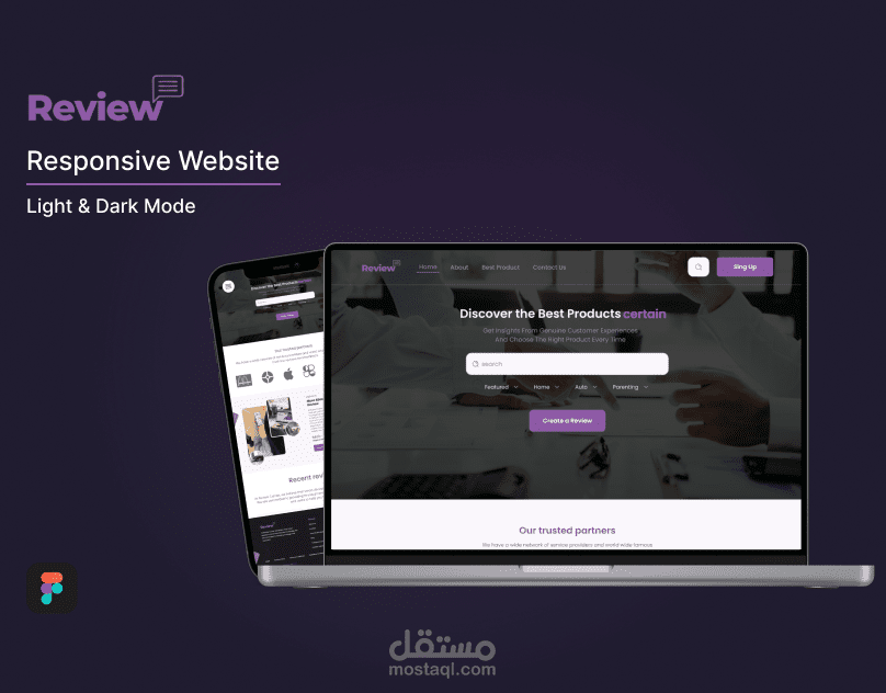 Review Responsive website&dashboard (with a team)