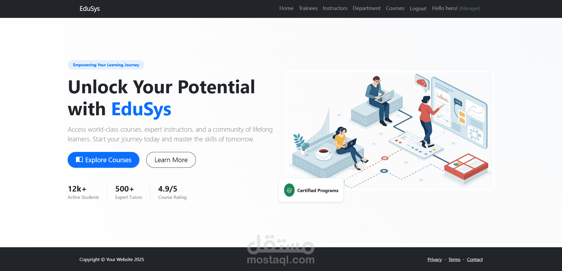 EduSys – نظام إدارة تعليمية