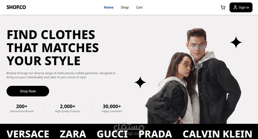 متجر إلكتروني متكامل للأزياء - SHOP.CO