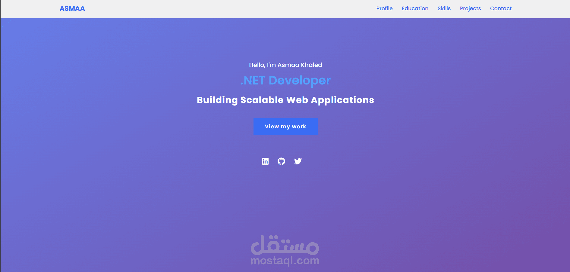 موقع بورتفوليو شخصي احترافي - Personal Portfolio Website