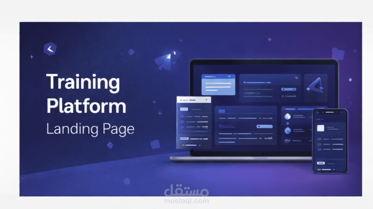 صفحة هبوط  لمنصة دورات تدريبية