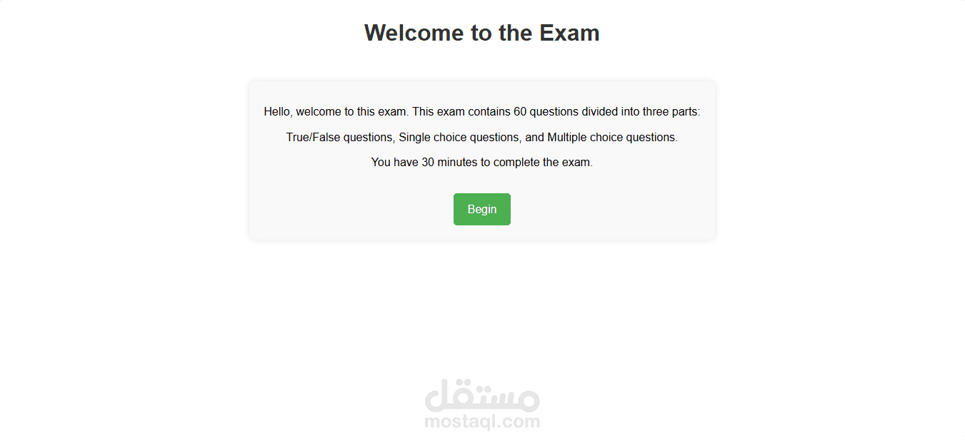 Template Exame Online