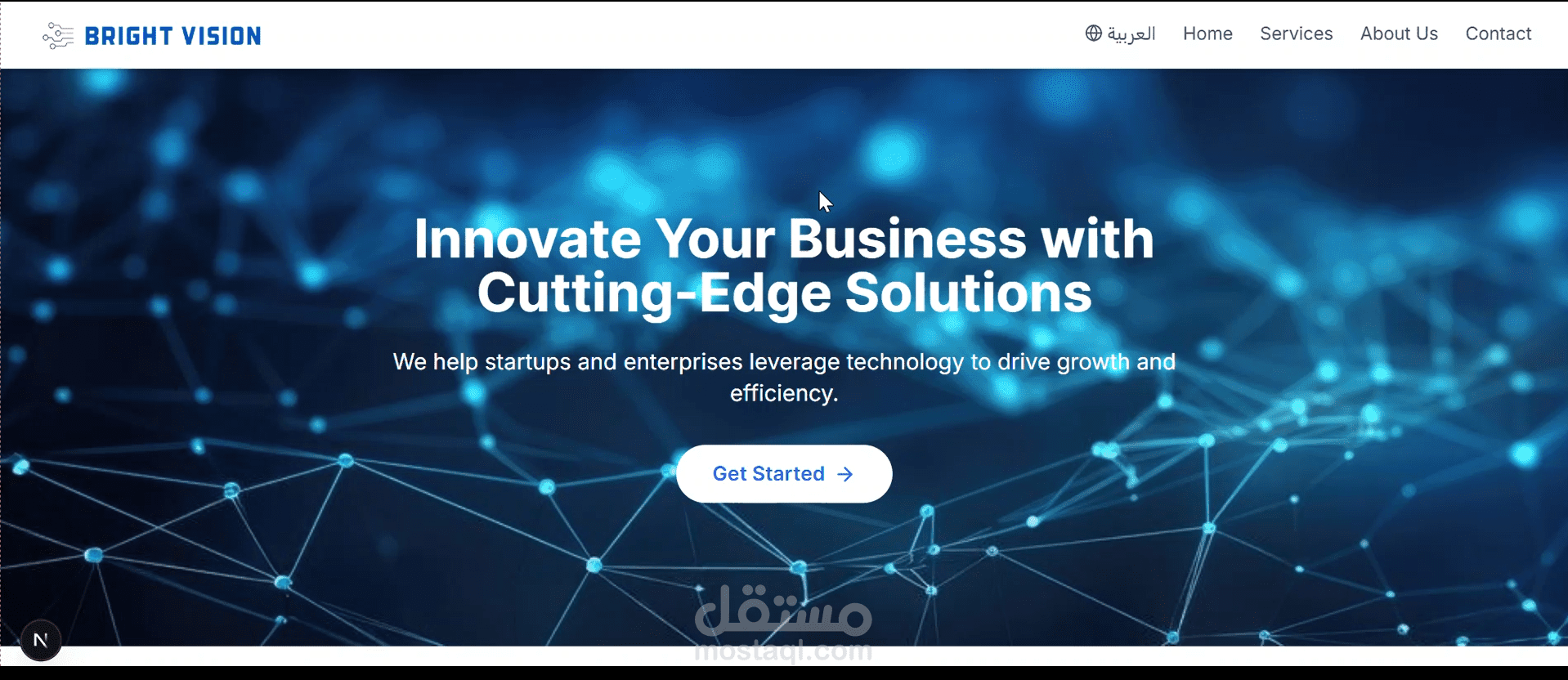 Bright Vision Marketing – موقع تعريفي احترافي لشركة تسويق