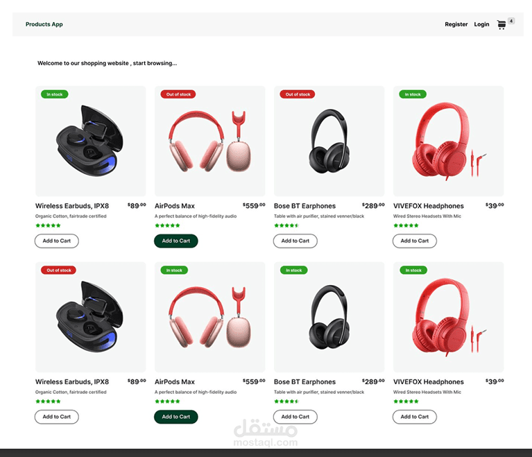 Electronic Store Website