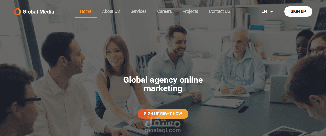 Global Media landing page