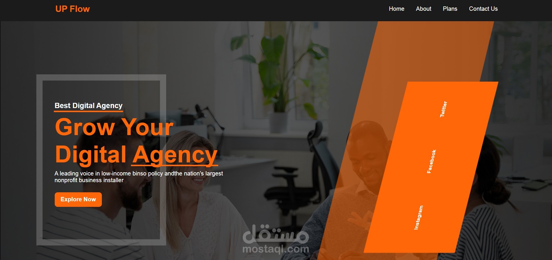 UP FLOW Digital Agency website