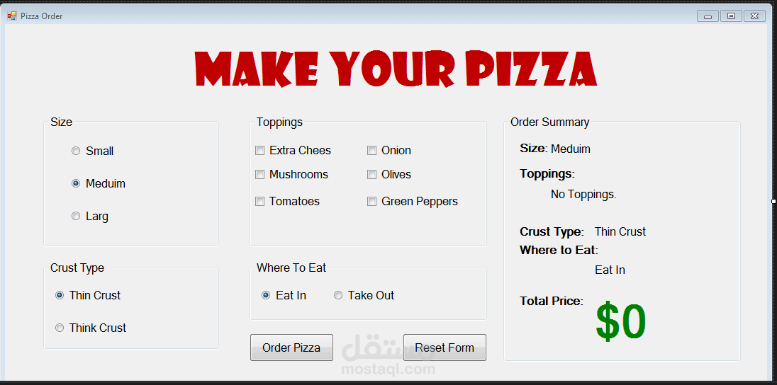Pizza Order Project