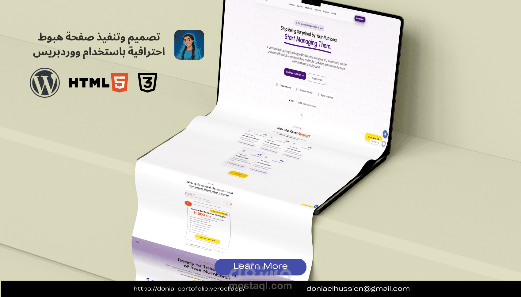 تصميم وتنفيذ صفحة هبوط احترافية باستخدام ووردبريس