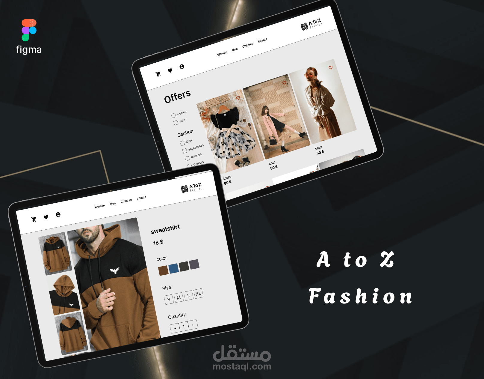 تصميم واجهة مستخدم وتجربة مستخدم لموقع فاشون