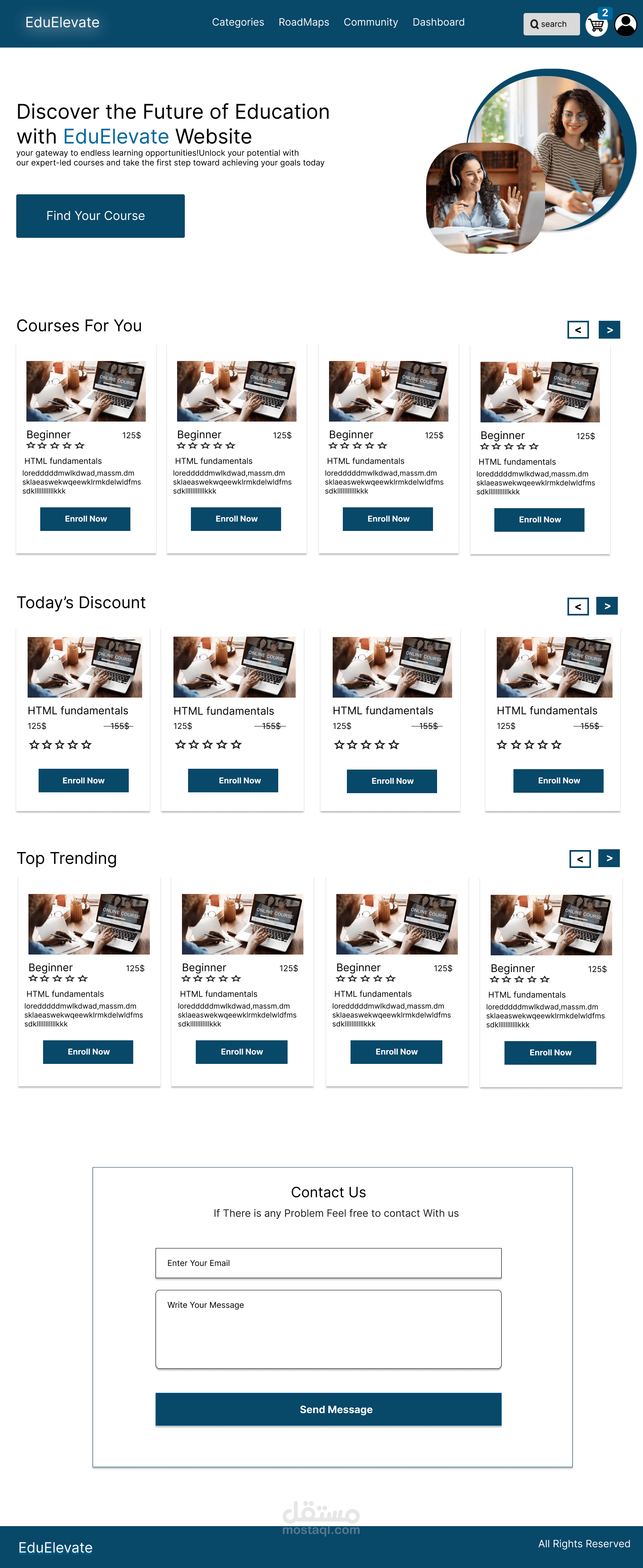 تصميم واجهات مواقع احترافية باستخدامFigma