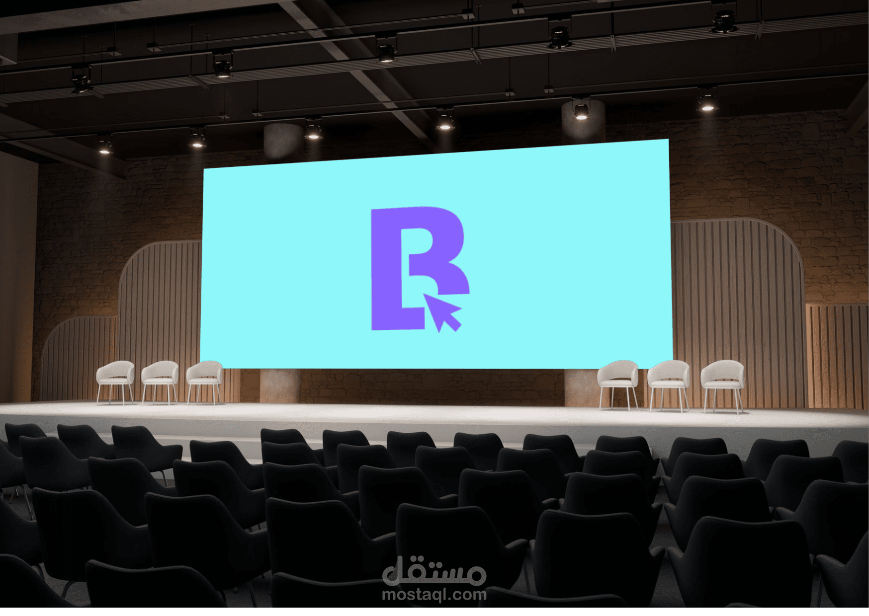 تصميم هوية بصرية احترافية لبندر كليك + موكابات واقعية