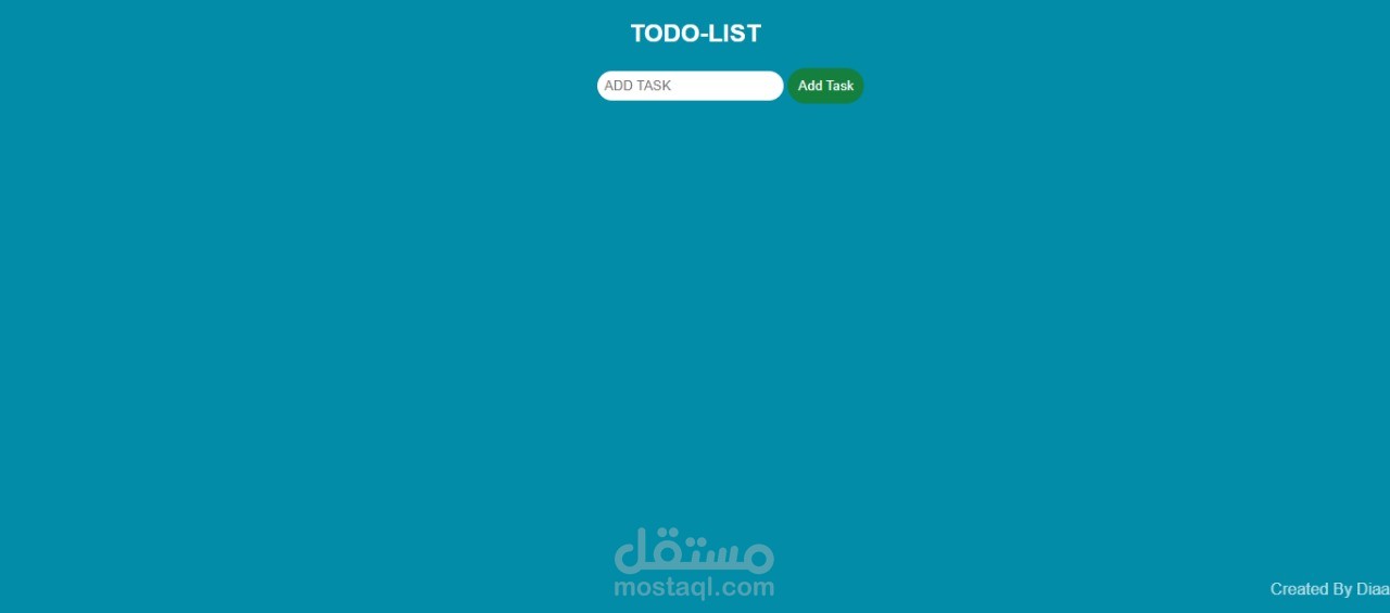 مشروع TODO LIST لإضافة المهام اليومية