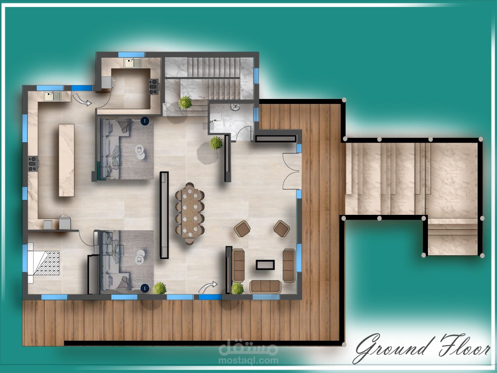 إخراج البلانات المعمارية بشكل احترافي بالفوتوشوب