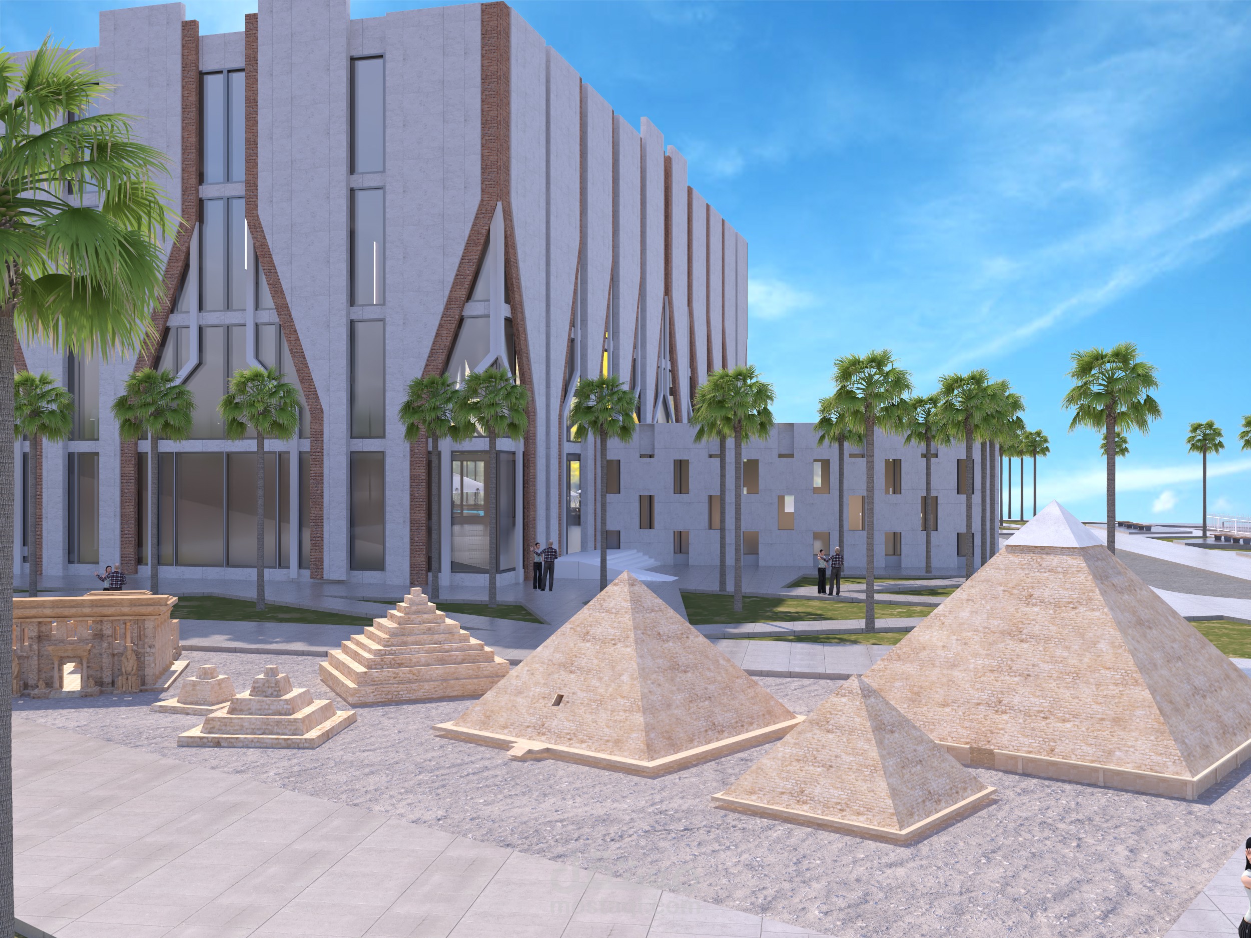 تصميم متحف مصري بمنطقة البدرشين – مصر