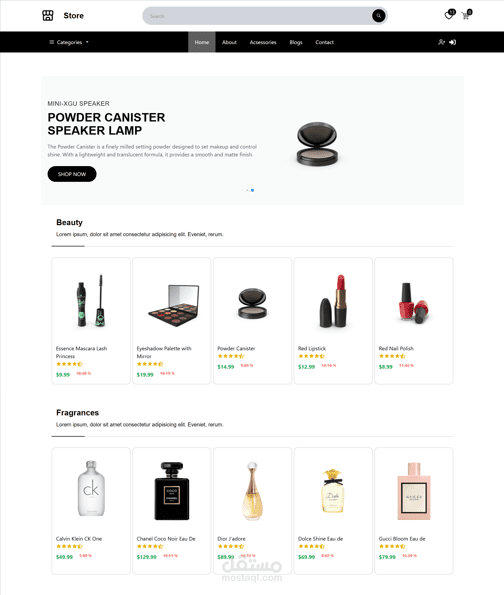 E-Commerce web site React.js