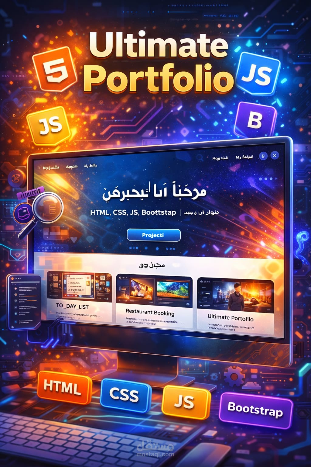 Ultimate Portfolio – موقع ويب ديناميكي وجذاب للبورتفوليو