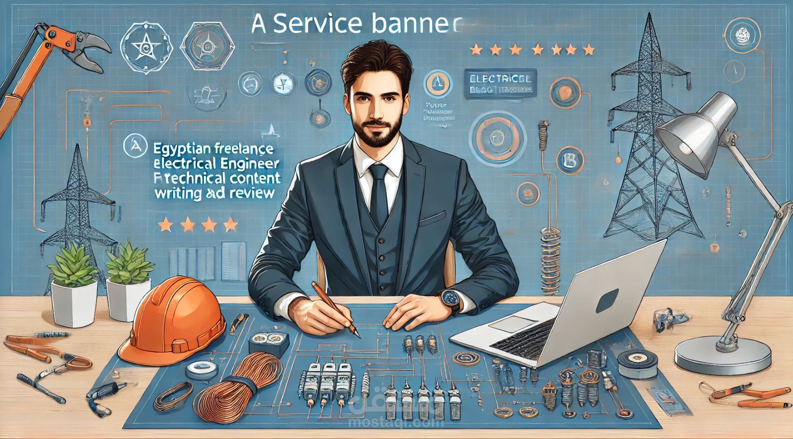 تصميم وتنفيذ شبكة إنارة كهربائية كاملة لملاعب وشوارع عامة